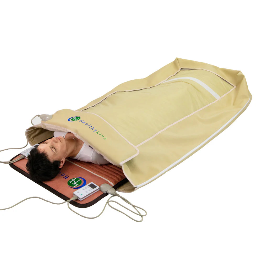 HealthyLine TAO Series 360 Wrap Set, Infrared heating wrap for pain relief, TAO 360 Wrap Set HealthyLine review, Best full-body infrared therapy wrap, HealthyLine wrap for back and joint pain, Tourmaline and amethyst infrared wrap, Far infrared therapy wrap set, Detox and wellness heating wrap, Natural stone therapy body wrap, HealthyLine 360 wrap set for muscle recovery