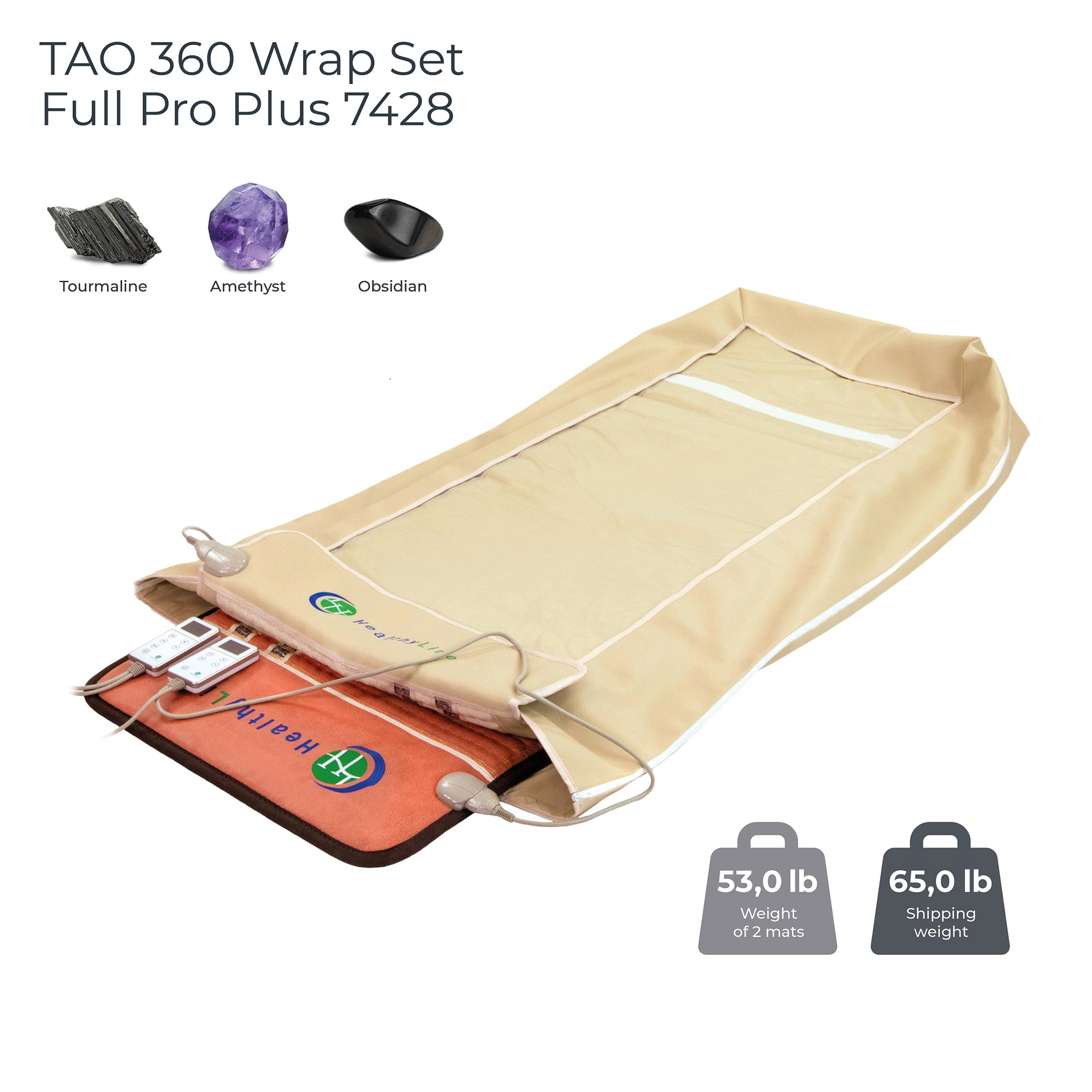 HealthyLine TAO Series 360 Wrap Set, Infrared heating wrap for pain relief, TAO 360 Wrap Set HealthyLine review, Best full-body infrared therapy wrap, HealthyLine wrap for back and joint pain, Tourmaline and amethyst infrared wrap, Far infrared therapy wrap set, Detox and wellness heating wrap, Natural stone therapy body wrap, HealthyLine 360 wrap set for muscle recovery