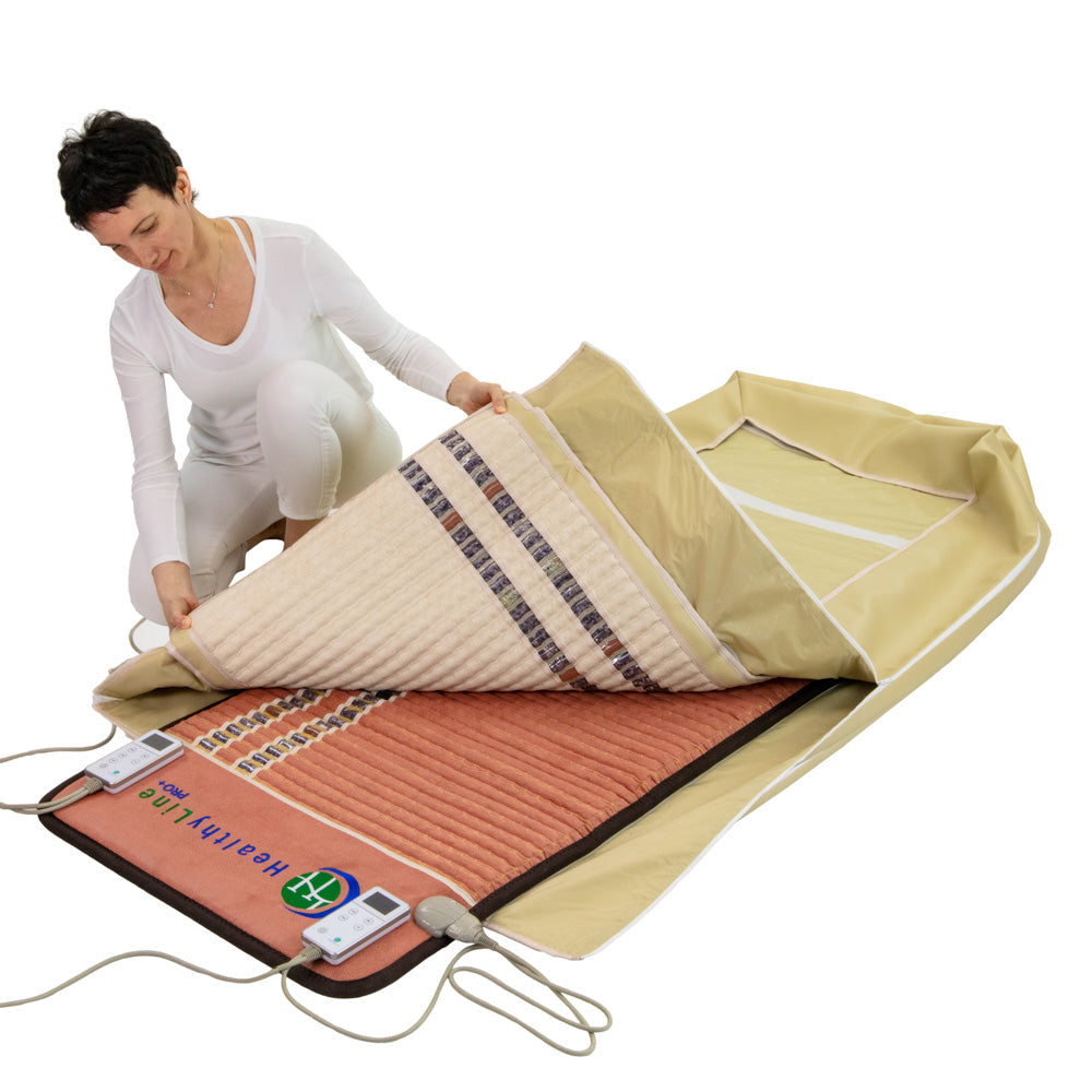 HealthyLine TAO Series 360 Wrap Set, Infrared heating wrap for pain relief, TAO 360 Wrap Set HealthyLine review, Best full-body infrared therapy wrap, HealthyLine wrap for back and joint pain, Tourmaline and amethyst infrared wrap, Far infrared therapy wrap set, Detox and wellness heating wrap, Natural stone therapy body wrap, HealthyLine 360 wrap set for muscle recovery