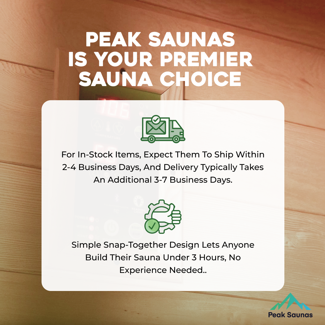 Peak Saunas El Capitan 4-Person Outdoor Full Spectrum Infrared Sauna with Smart WiFi App Control