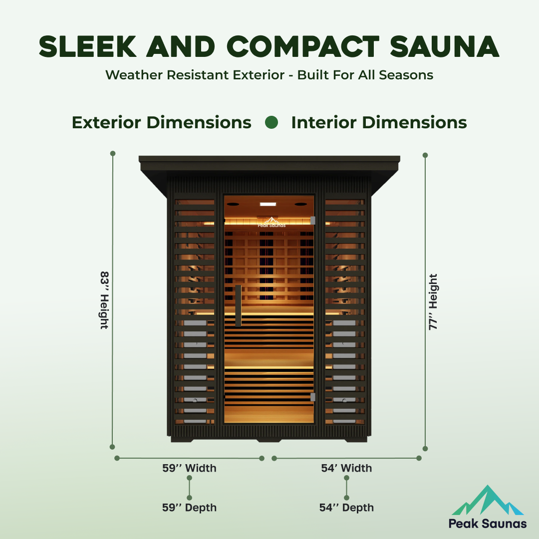 Peak Saunas Kilimanjaro 5-Person Outdoor Full Spectrum Infrared Sauna with Smart WiFi App Control
