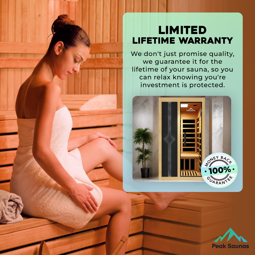 Peak Saunas Olympus 2-Person FAR Infrared Sauna with Smart WiFi App Control