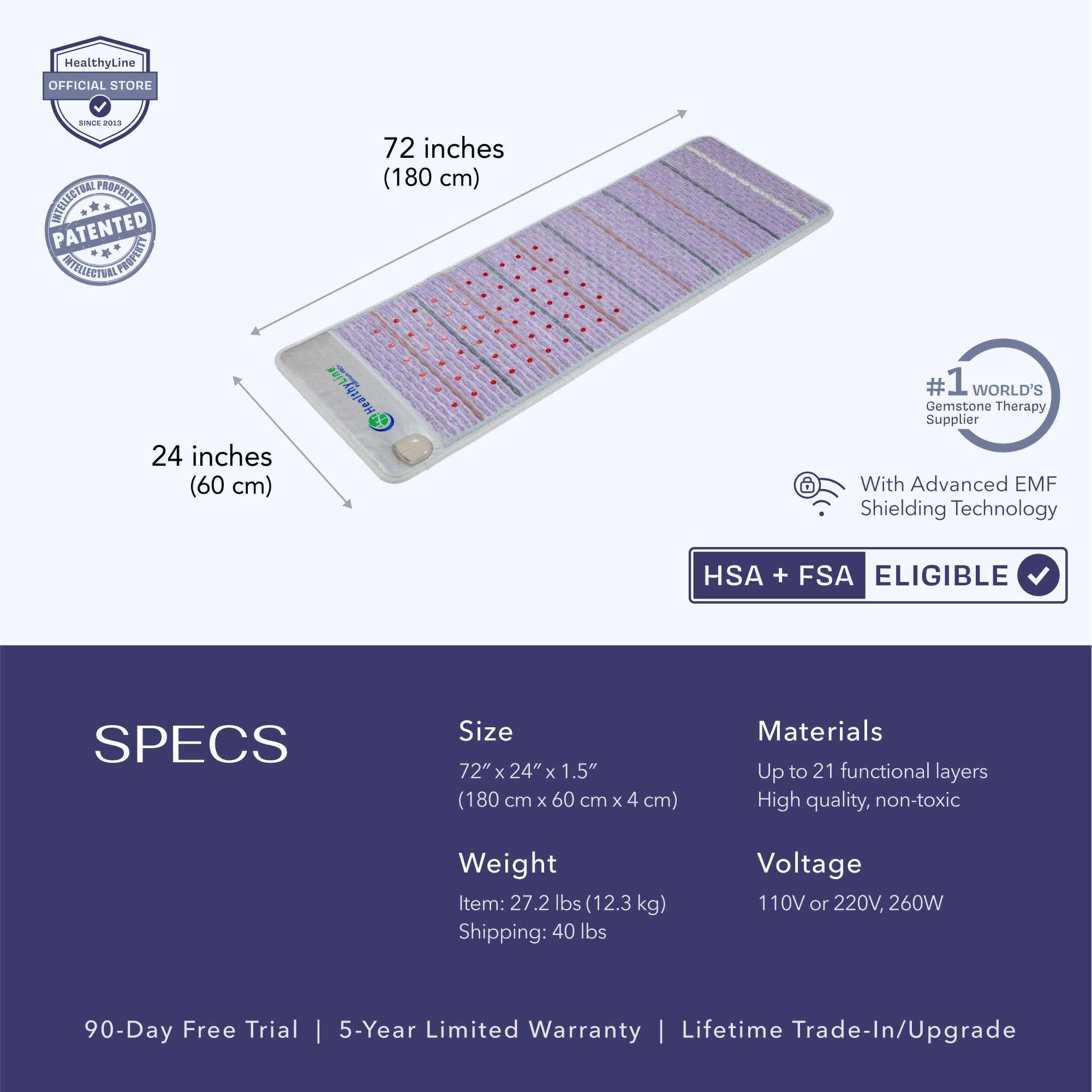 PEMF Infrared Heating Mat, HealthyLine Platinum Series Mat, PEMF Therapy Mat for Pain Relief, Infrared Heating Pad with PEMF, Best PEMF Heating Mat 2025, Far Infrared Mat for Detox and Wellness, PEMF Infrared Mat for Home Use, HealthyLine Infrared Therapy Mat, PEMF Infrared Mat for Sleep and Relaxation, FDA-Registered PEMF Heating Mat