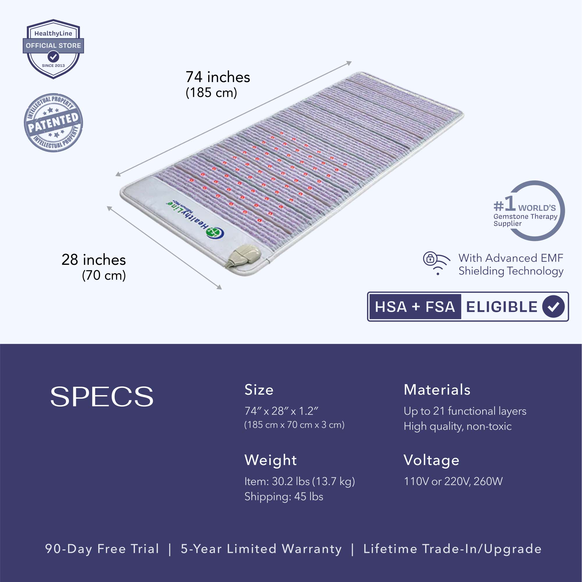 PEMF Infrared Heating Mat, HealthyLine Platinum Series Mat, PEMF Therapy Mat for Pain Relief, Infrared Heating Pad with PEMF, Best PEMF Heating Mat 2025, Far Infrared Mat for Detox and Wellness, PEMF Infrared Mat for Home Use, HealthyLine Infrared Therapy Mat, PEMF Infrared Mat for Sleep and Relaxation, FDA-Registered PEMF Heating Mat