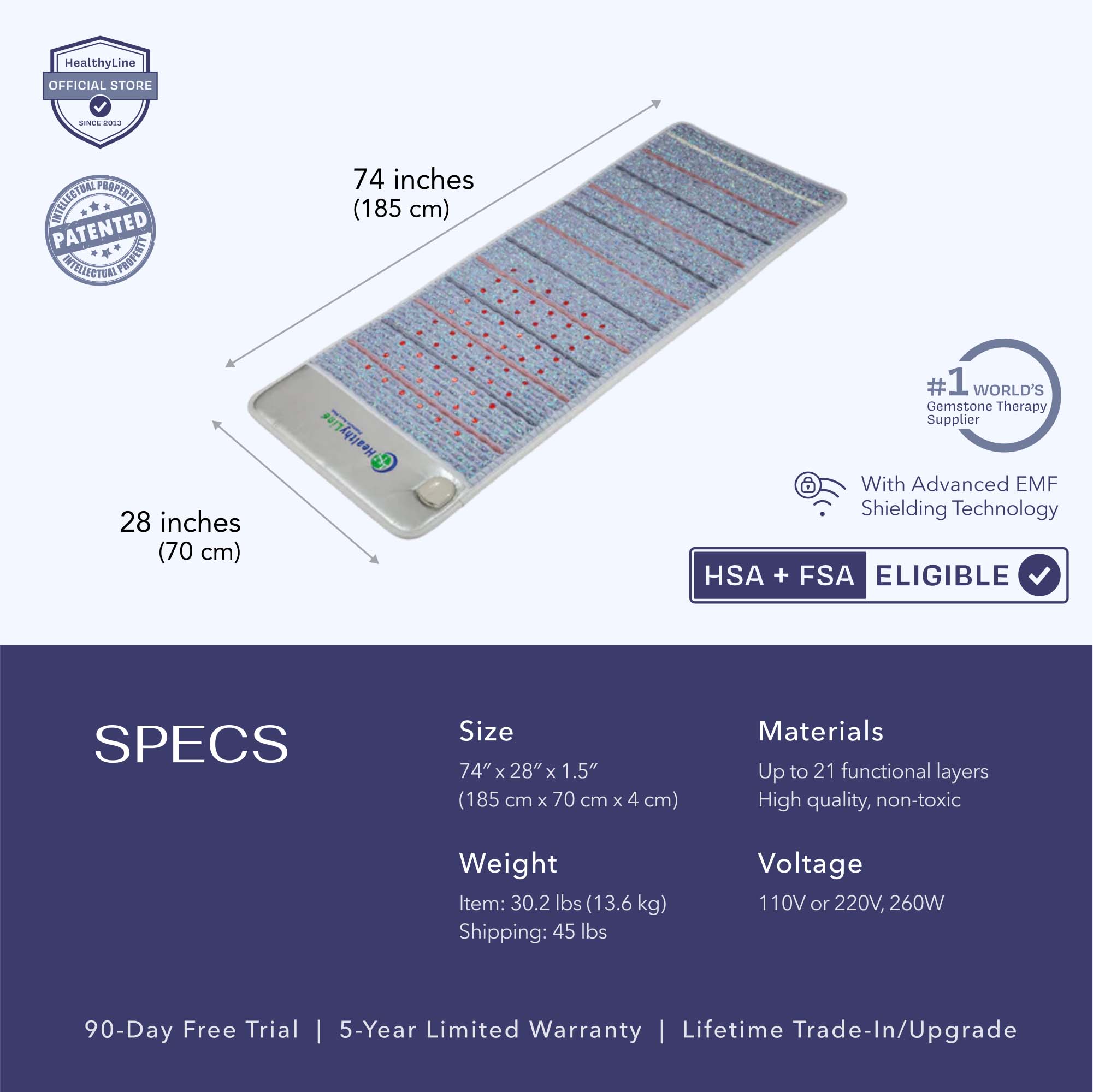 PEMF Infrared Heating Mat, HealthyLine Platinum Series Mat, PEMF Therapy Mat for Pain Relief, Infrared Heating Pad with PEMF, Best PEMF Heating Mat 2025, Far Infrared Mat for Detox and Wellness, PEMF Infrared Mat for Home Use, HealthyLine Infrared Therapy Mat, PEMF Infrared Mat for Sleep and Relaxation, FDA-Registered PEMF Heating Mat