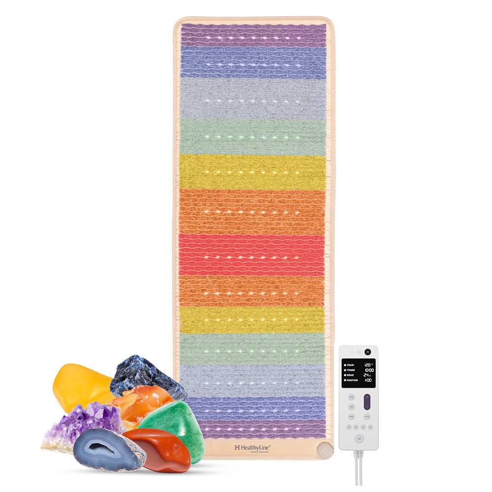 PEMF Infrared Heating Mat, Chakra Healing Mat, Rainbow Chakra Series, HealthyLine Heating Mat, PEMF Therapy Mat, Infrared Heating Therapy, Chakra Healing Therapy, PEMF for Pain Relief, Infrared Wellness Mat, Natural Pain Relief Mat