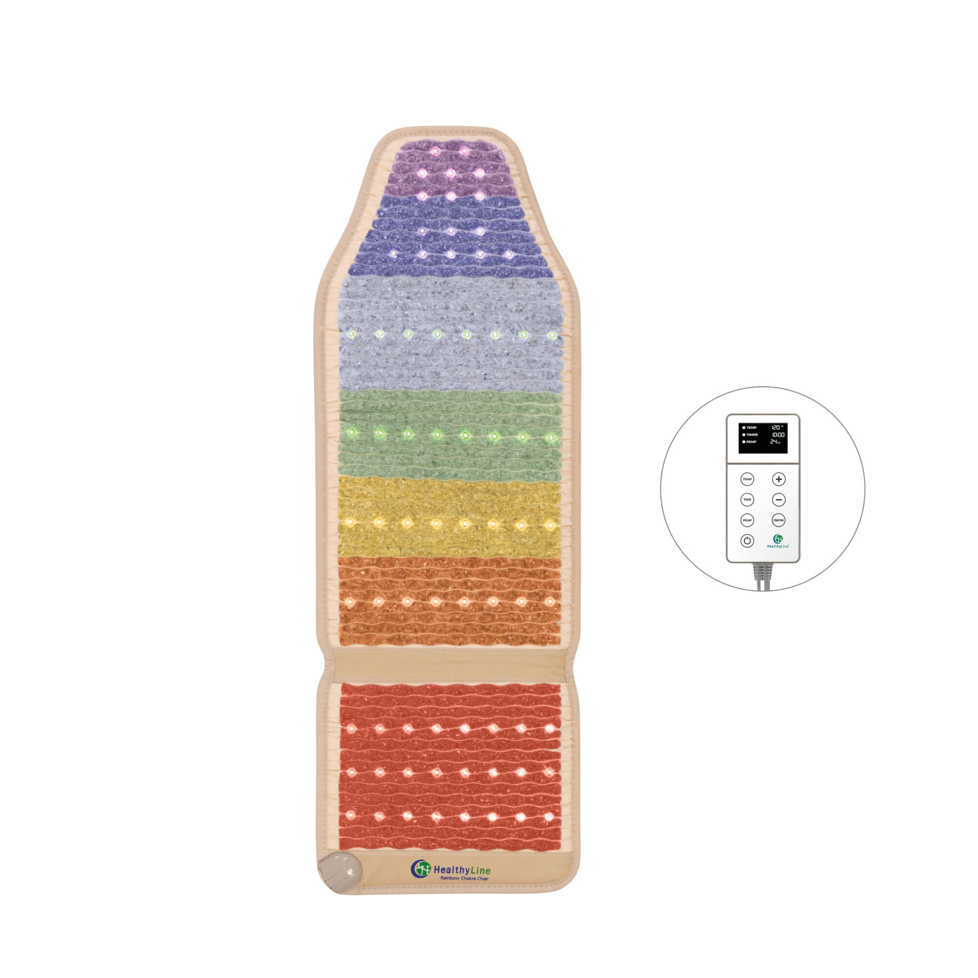 The HealthyLine Rainbow Chakra Series | PEMF Infrared Heating Mats