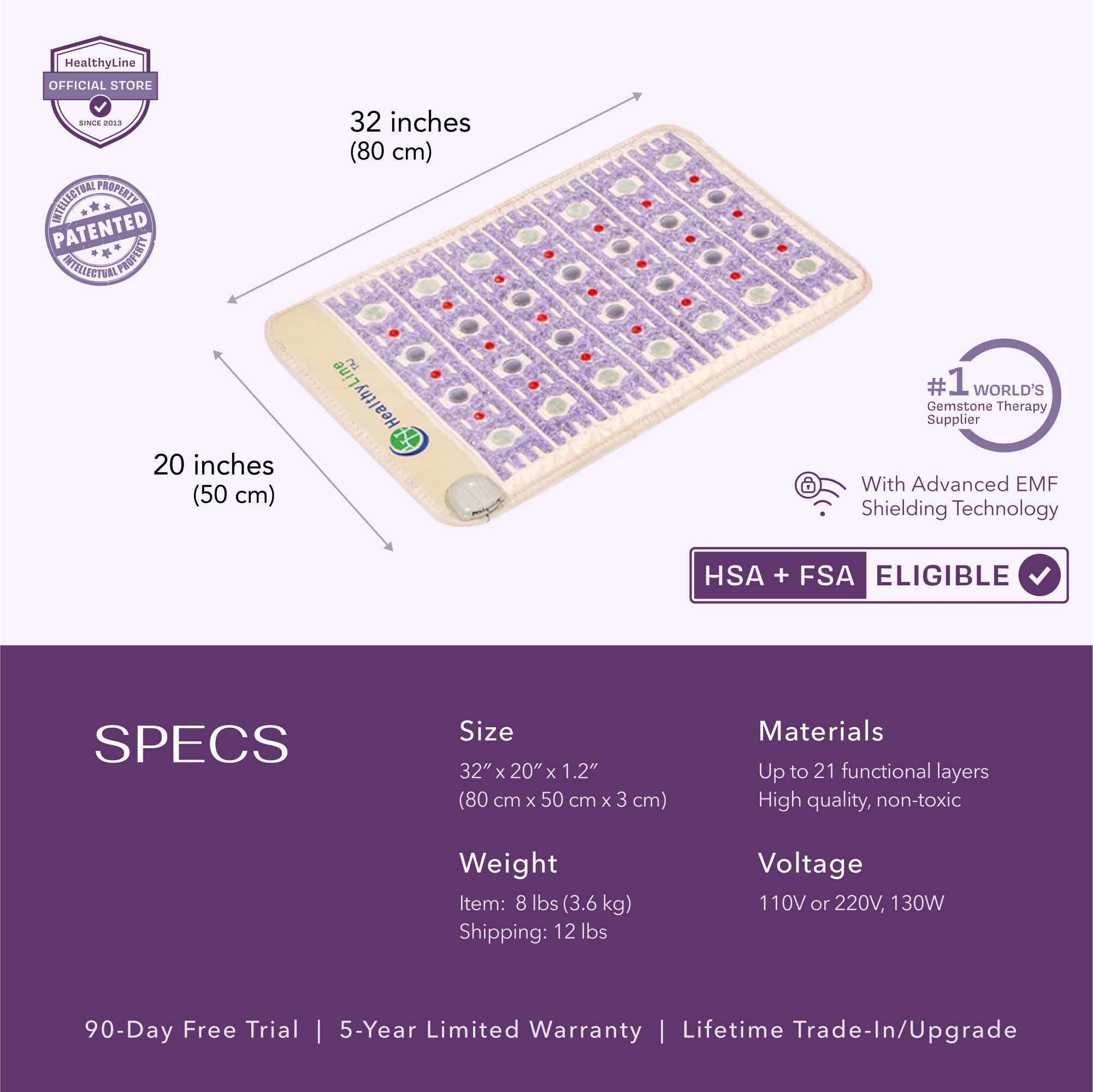 The HealthyLine TAJ Series | PEMF Infrared Heating Mats