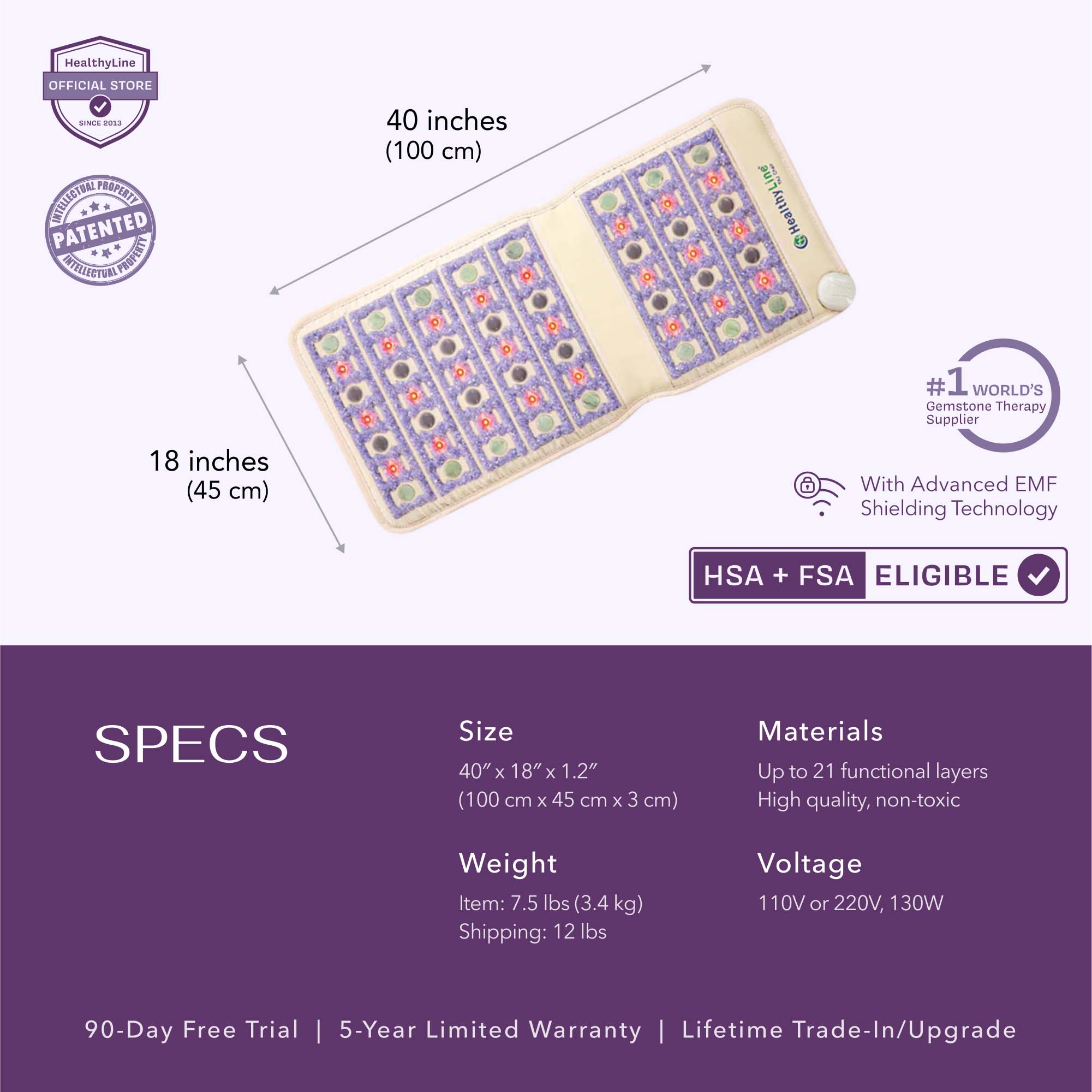 The HealthyLine TAJ Series | PEMF Infrared Heating Mats