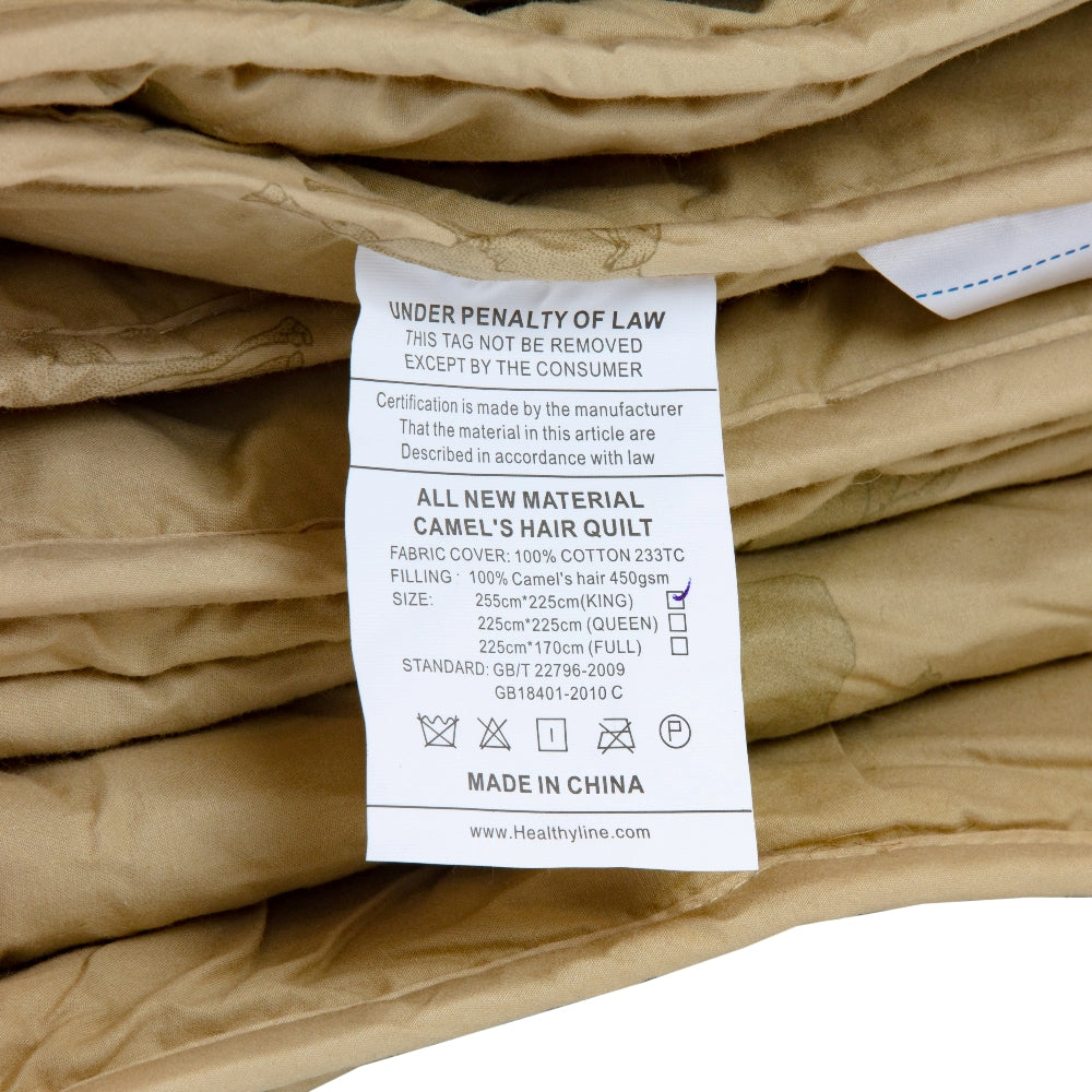 Camel Hair Comforter, Winter Comforter 450 GSM, Down-Proof Cotton Comforter, HealthyLine Winter Bedding, Natural Camel Hair Blanket, GSM Winter Comforter, 100% Down-Proof Comforter, Luxury Camel Hair Comforter, Winter Bedding for Cold Weather, HealthyLine Down-Proof Bedding