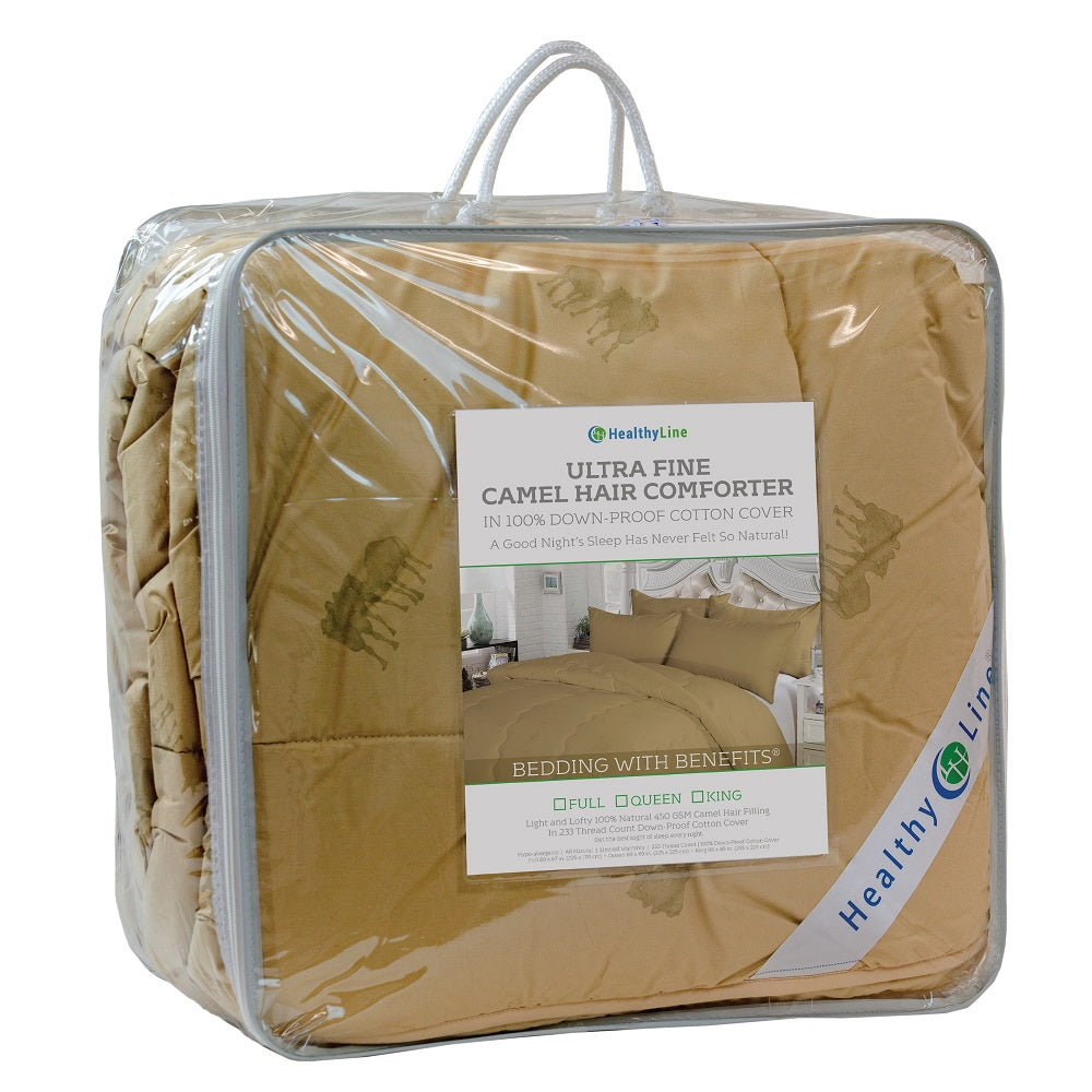 Camel Hair Comforter, Winter Comforter 450 GSM, Down-Proof Cotton Comforter, HealthyLine Winter Bedding, Natural Camel Hair Blanket, GSM Winter Comforter, 100% Down-Proof Comforter, Luxury Camel Hair Comforter, Winter Bedding for Cold Weather, HealthyLine Down-Proof Bedding