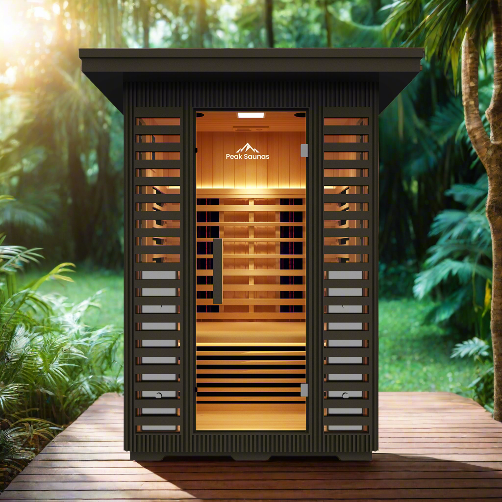 Peak Saunas Patagonia 2-Person Outdoor Full Spectrum Infrared Sauna with Smart WiFi App Control