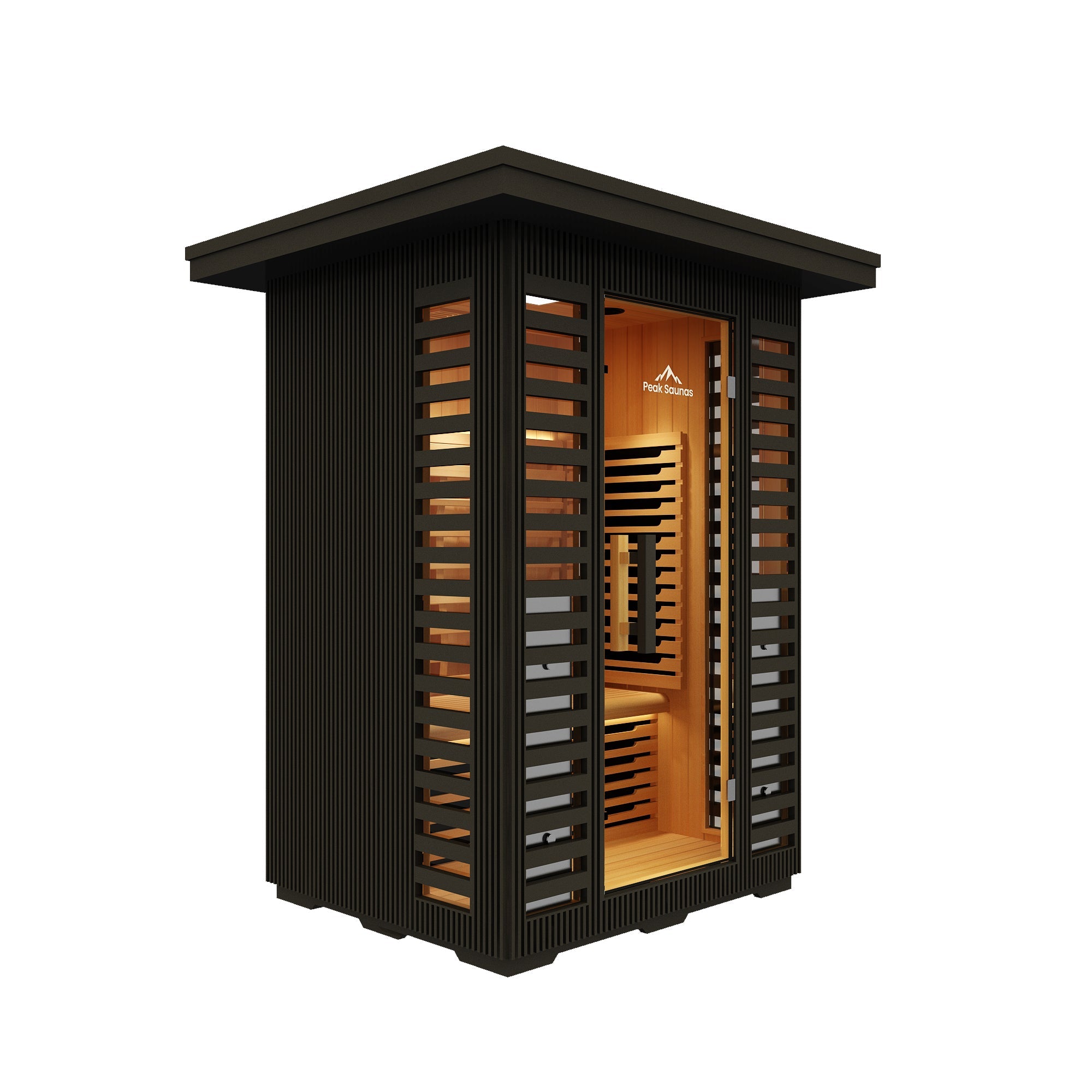Peak Saunas Patagonia 2-Person Outdoor Full Spectrum Infrared Sauna with Smart WiFi App Control