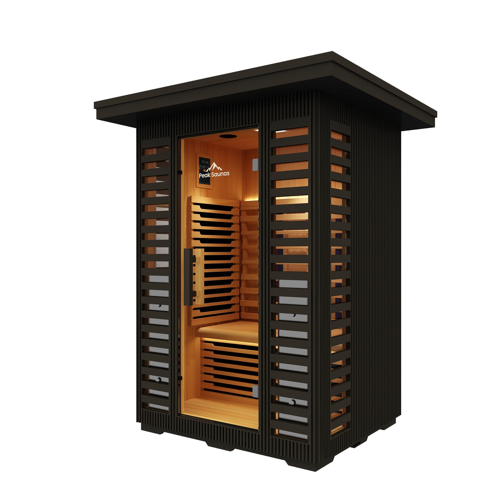 Peak Saunas Patagonia 2-Person Outdoor Full Spectrum Infrared Sauna with Smart WiFi App Control