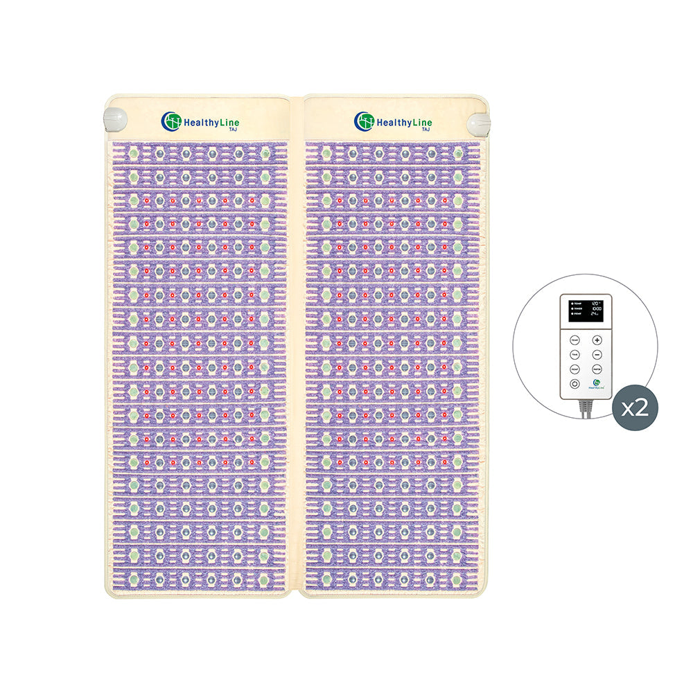HealthyLine TAJ Mat, Infrared PEMF Mat, TAJ Mat with PEMF therapy, HealthyLine Infrared Bed, TAJ Mat for Pain Relief, Crystal Healing Mat, Far Infrared Heating Mat, HealthyLine Therapy Mat, TAJ Mat with Amethyst and Tourmaline, PEMF Mat for Sleep and Relaxation
