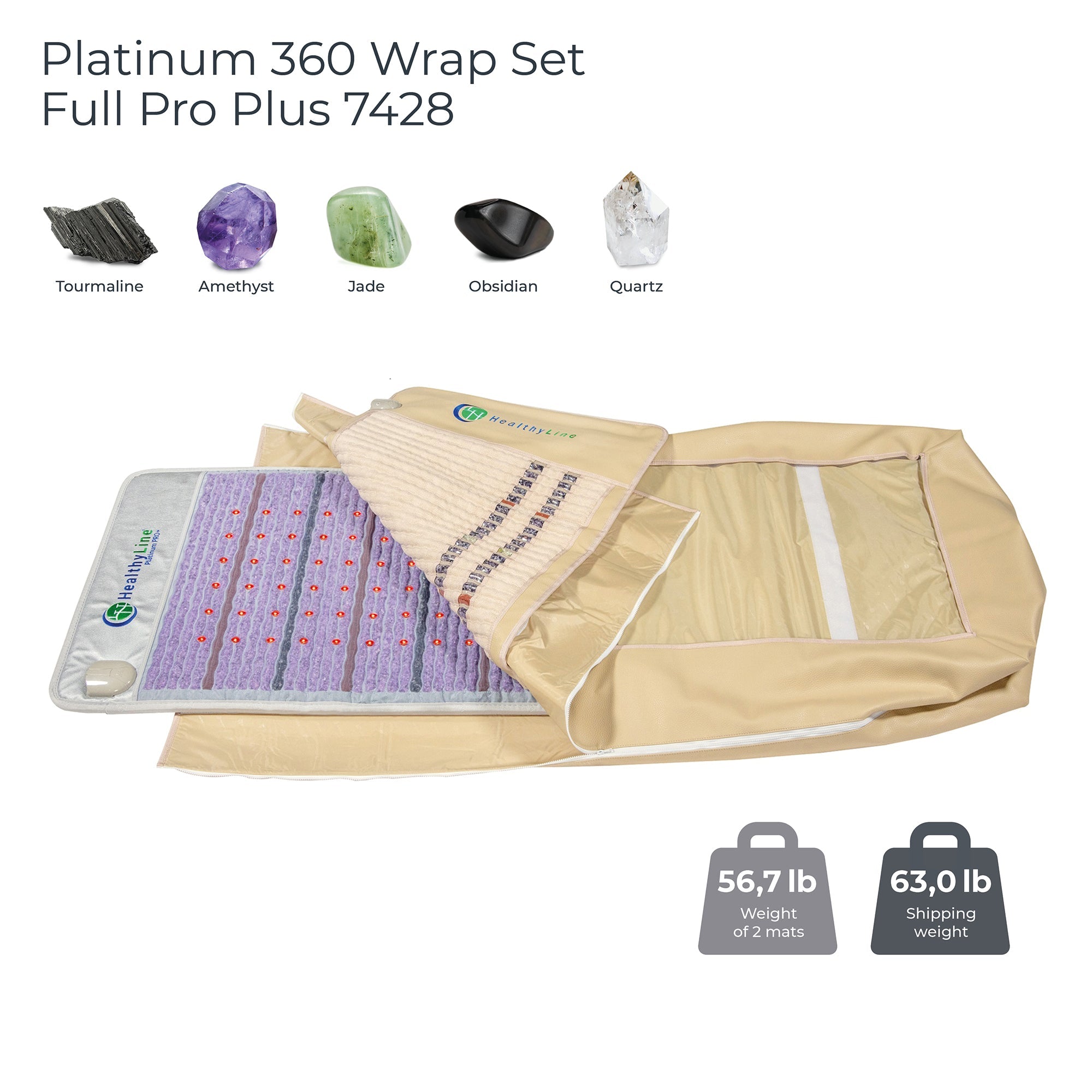 Infrared Heating Wrap, HealthyLine Platinum 360 Wrap, Full Body Infrared Therapy, PEMF Therapy Wrap, Platinum Series HealthyLine, Far Infrared Mat for Pain Relief, 360 Wrap Set for Detox, Infrared PEMF Mat Set, HealthyLine Full Body Mat, Advanced Heat Therapy Wrap