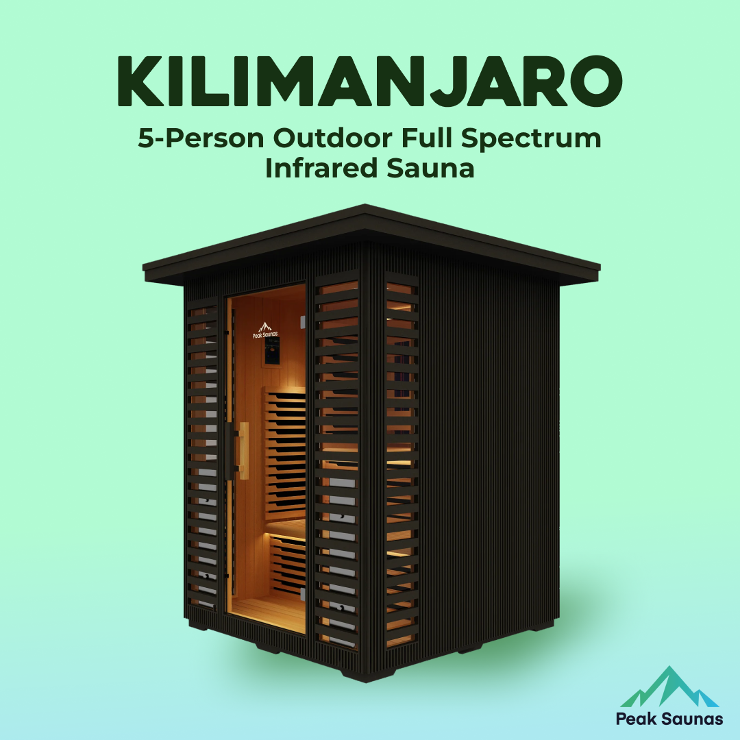 Peak Saunas Kilimanjaro 5-Person Outdoor Full Spectrum Infrared Sauna with Smart WiFi App Control