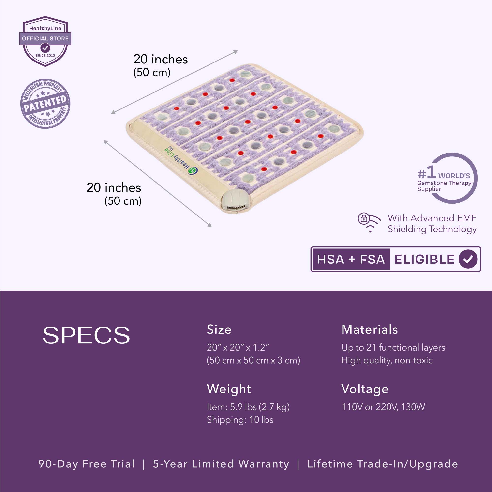 The HealthyLine TAJ Series | PEMF Infrared Heating Mats
