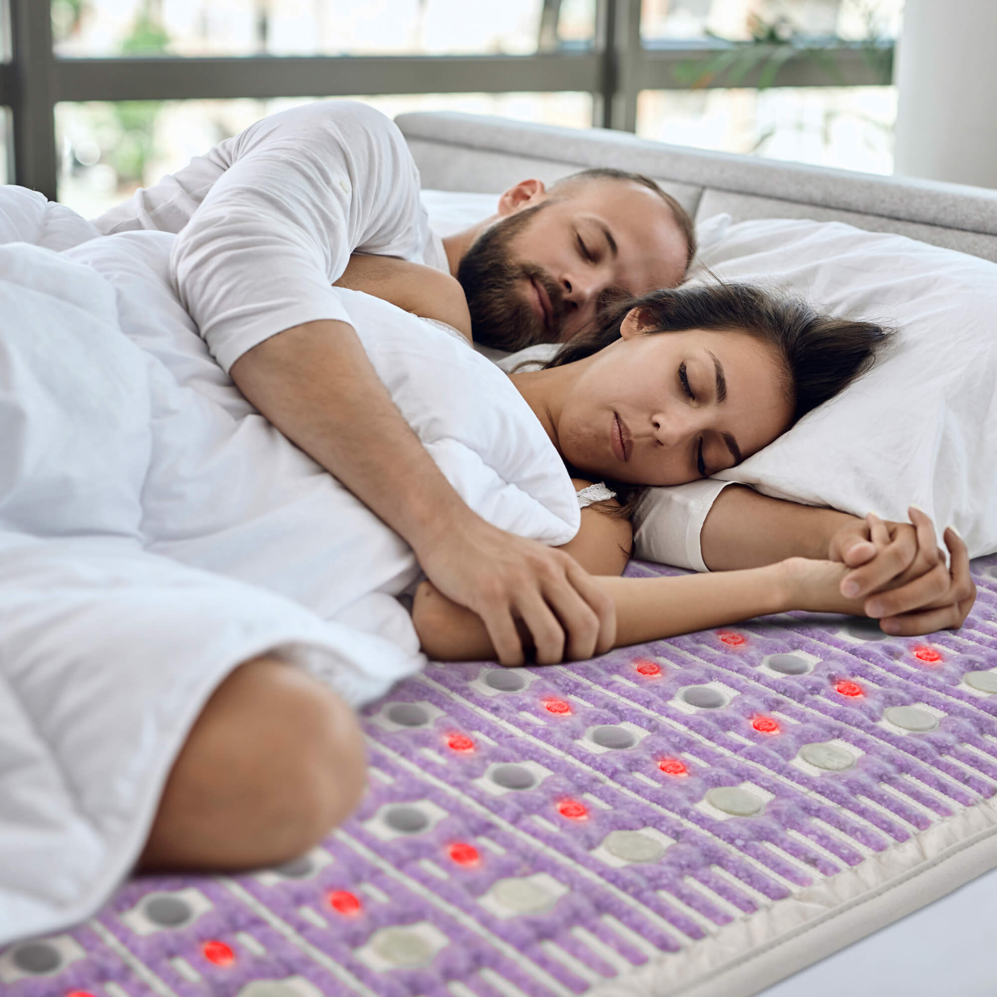 HealthyLine TAJ Mat, Infrared PEMF Mat, TAJ Mat with PEMF therapy, HealthyLine Infrared Bed, TAJ Mat for Pain Relief, Crystal Healing Mat, Far Infrared Heating Mat, HealthyLine Therapy Mat, TAJ Mat with Amethyst and Tourmaline, PEMF Mat for Sleep and Relaxation