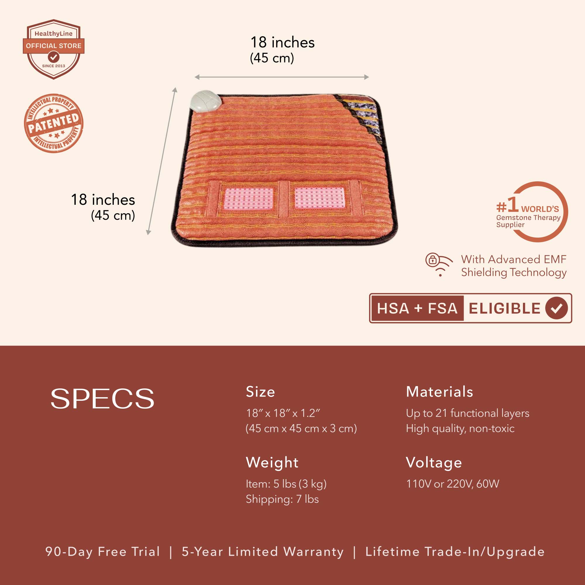 PEMF Infrared Heating Mat, HealthyLine TAO Mat, Far Infrared PEMF Mat, TAO Series Heating Pad, PEMF Therapy Mat, Infrared Heat Therapy Mat, Amethyst Infrared Mat, HealthyLine PEMF Therapy, Infrared Mat for Pain Relief, TAO Series Infrared Mat