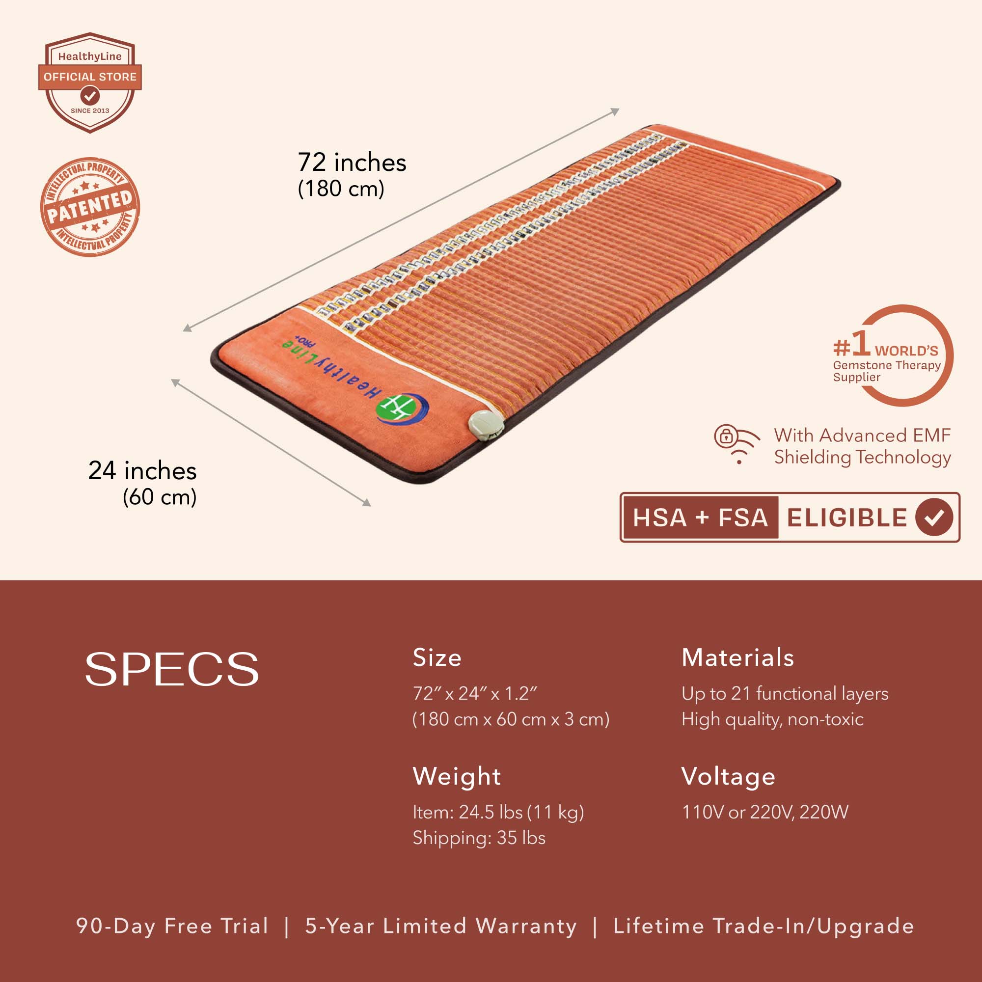 PEMF Infrared Heating Mat, HealthyLine TAO Mat, Far Infrared PEMF Mat, TAO Series Heating Pad, PEMF Therapy Mat, Infrared Heat Therapy Mat, Amethyst Infrared Mat, HealthyLine PEMF Therapy, Infrared Mat for Pain Relief, TAO Series Infrared Mat