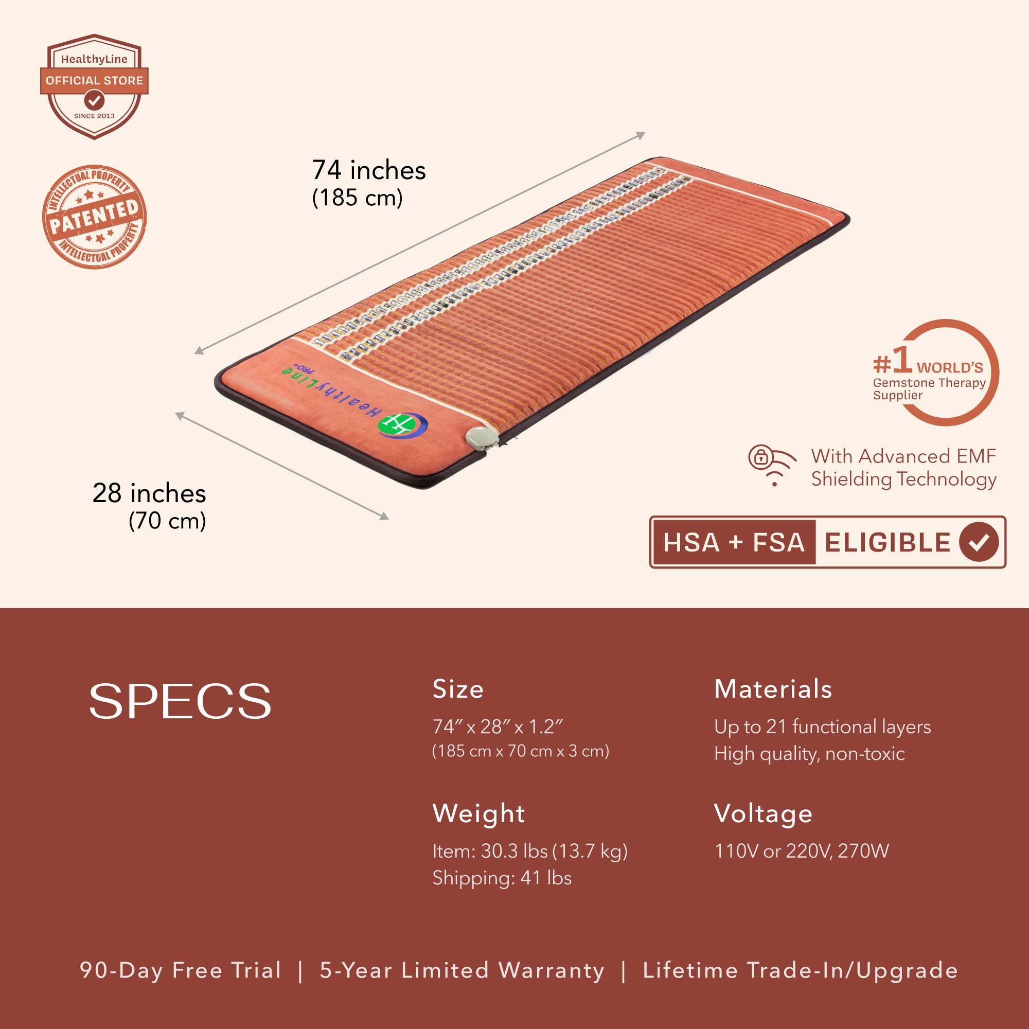 PEMF Infrared Heating Mat, HealthyLine TAO Mat, Far Infrared PEMF Mat, TAO Series Heating Pad, PEMF Therapy Mat, Infrared Heat Therapy Mat, Amethyst Infrared Mat, HealthyLine PEMF Therapy, Infrared Mat for Pain Relief, TAO Series Infrared Mat